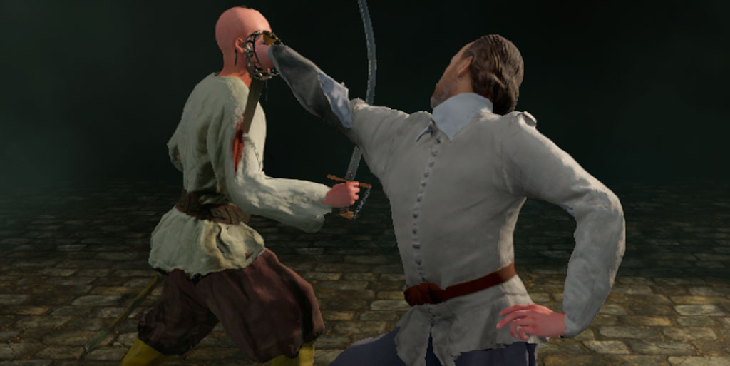 Escampada y estocada al brazo